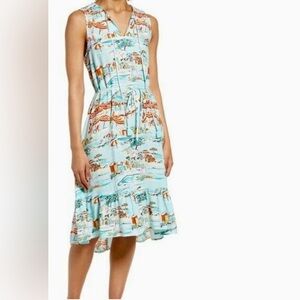 BeachLunchLounge Coney Island Lou Lou Sleeveless Belted Shift Dress TB1